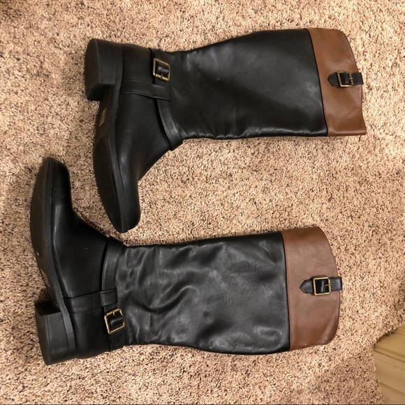 Shoes - Gretchen riding boots black/brown